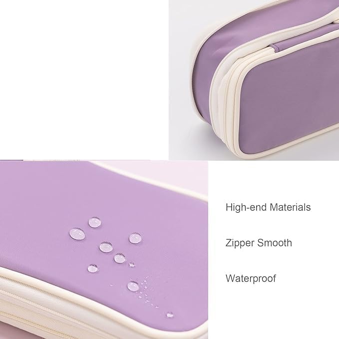 ARNUIXTY Large Storage Pencil Case Pen Bag with Zipper Big Capacity Pouch Organizer for Office Travel Holder Box - Image 4